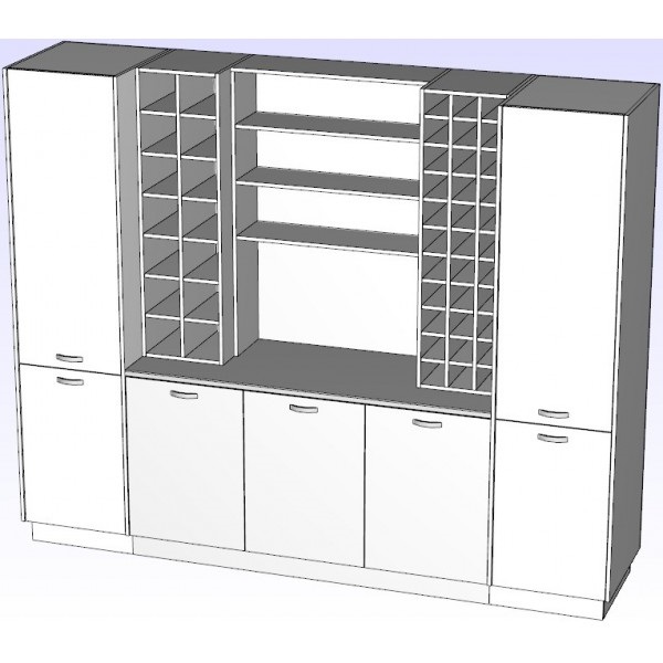 Шкаф для парикмахера колориста