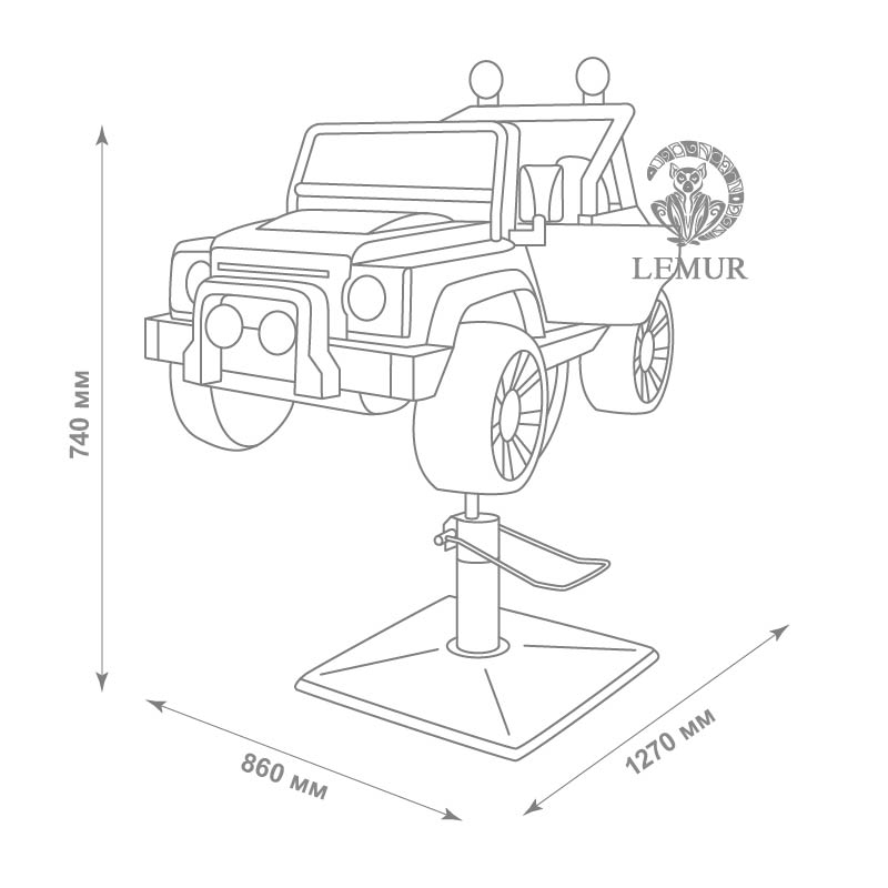 Land Rover Defender Детское парикмахерское кресло машинка