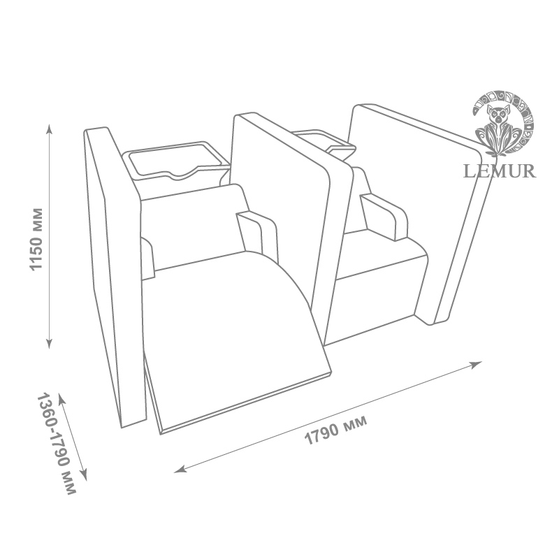 VIP LOUNGE 2P Мойка парикмахерская