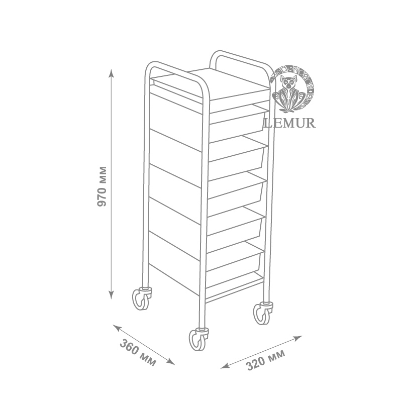 KAPPA STEEL Тележка парикмахерская
