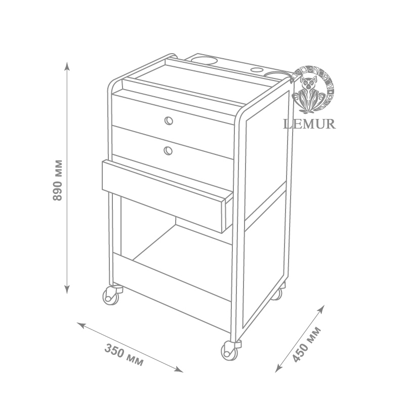 TIMBER Тележка парикмахерская